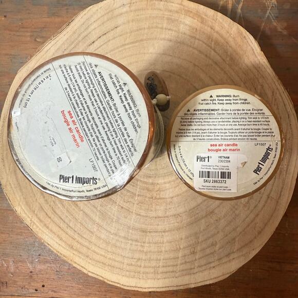 Pier 1 Imports Candles, with Turtle Charm. Sea Air Lot of 2 3X6 and 3X4 Unopened - Picture 7 of 7